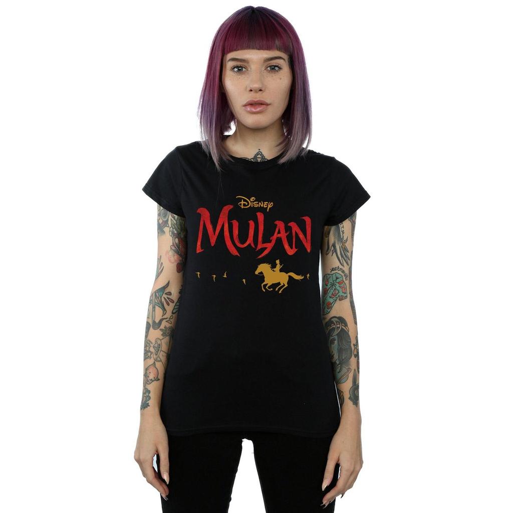 Disney Womens/Ladies Mulan Movie Logo Cotton T-Shirt