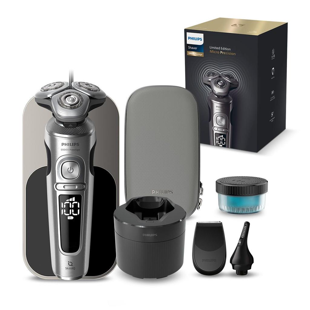 Электробритва SkinIQ 9000 Prestige SP9887/36 Яркий хром