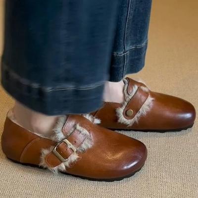 Меховые балетки, мокасины, женские сапоги, теплая зимняя плюшевая модная обувь для женщин 2025 года, тренд, повседневная обувь для ходьбы, снег, нескользящая, уютная, Zapatos Mujer