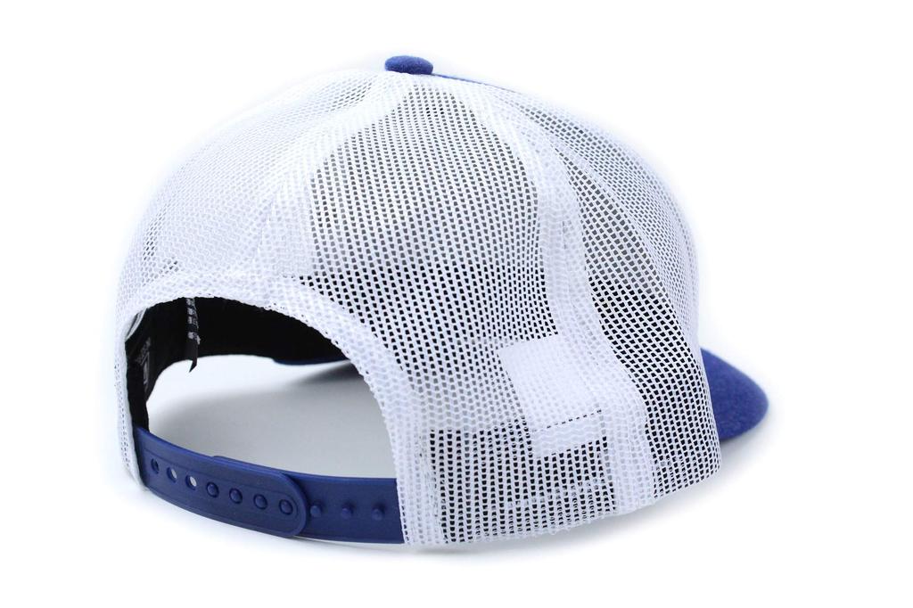 New Era Trucker Cap Low Profile Snapback In Heather Royal/White