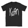 Футболка с логотипом Korn Летняя Хиппи Футболки Мужские Хлопок Круглый вырез 4XL 5XL 6XL Верхние Футболки Короткий рукав Смешные Топы