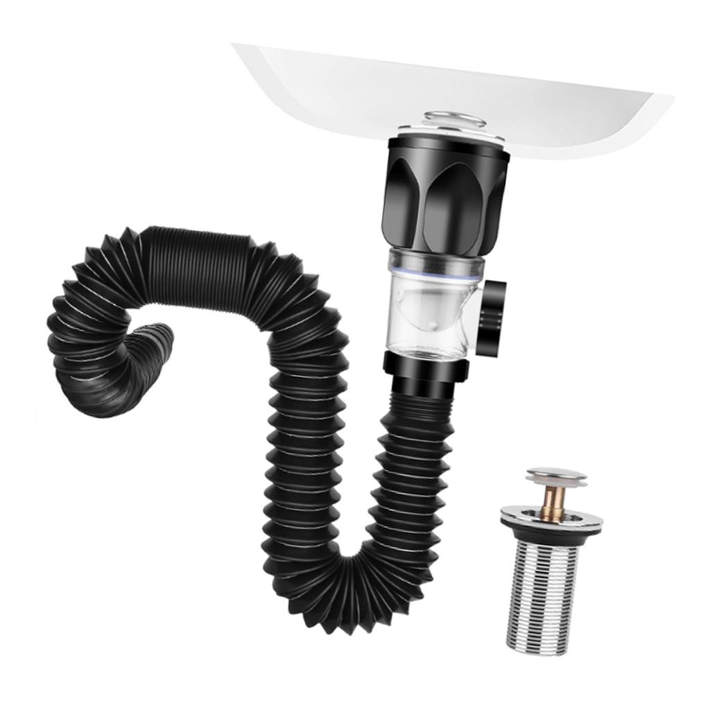 Sink Drain Pipe Expandable Flexible Odorless Leakage Proof Universal Basin Drainage Pipe for Bathroom Kitchen
