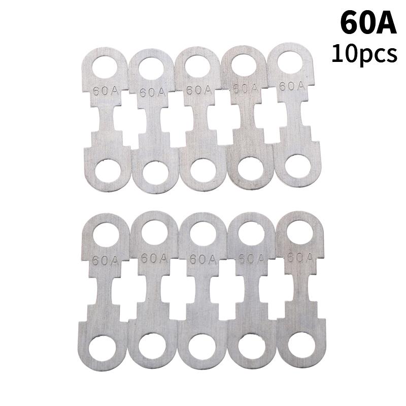 10 шт. 30A-150A 32VDC автомобильный плоский цинковый лист небольшой предохранитель лист для автомобильного предохранителя с круглым отверстием вставки предохранителя автозапчасти