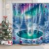 Merry Christmas TreeBathroom Shower Curtain Waterproof Fabric Bathroom Curtain With 12 Hooks Sunflower Home Deco Free Ship