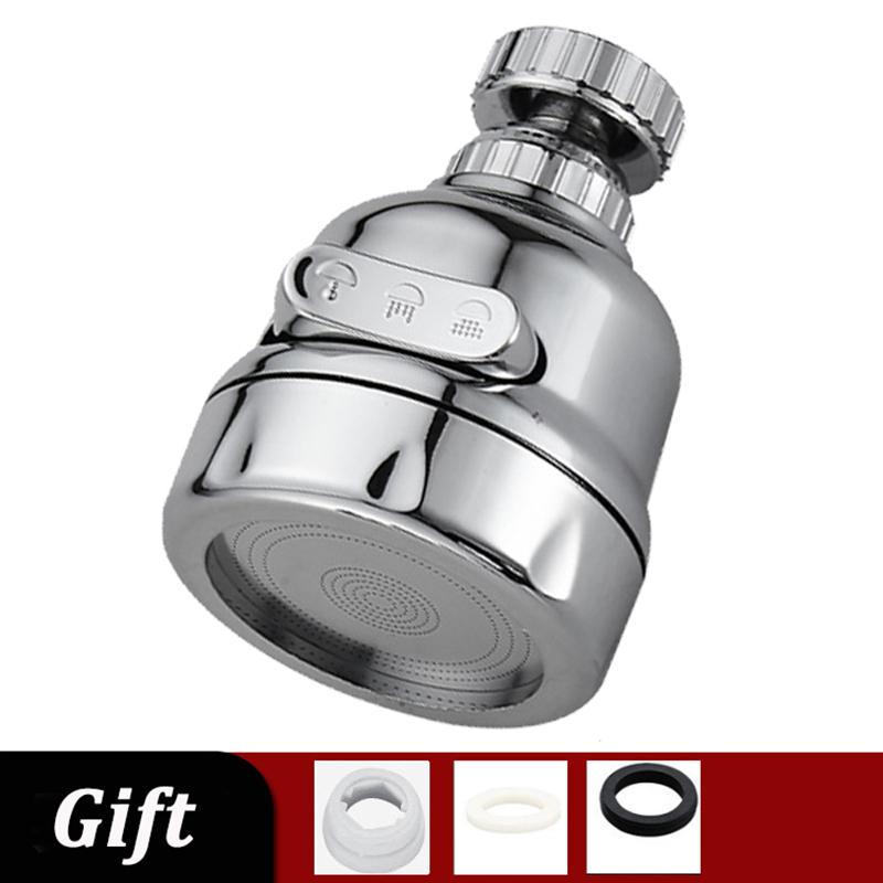 Адаптер для кухонного смесителя 3 режима Насадка-фильтр для брызг на кран Экономия воды Аэратор Домашний удлинитель смесителя Диффузор Вращение на 360°