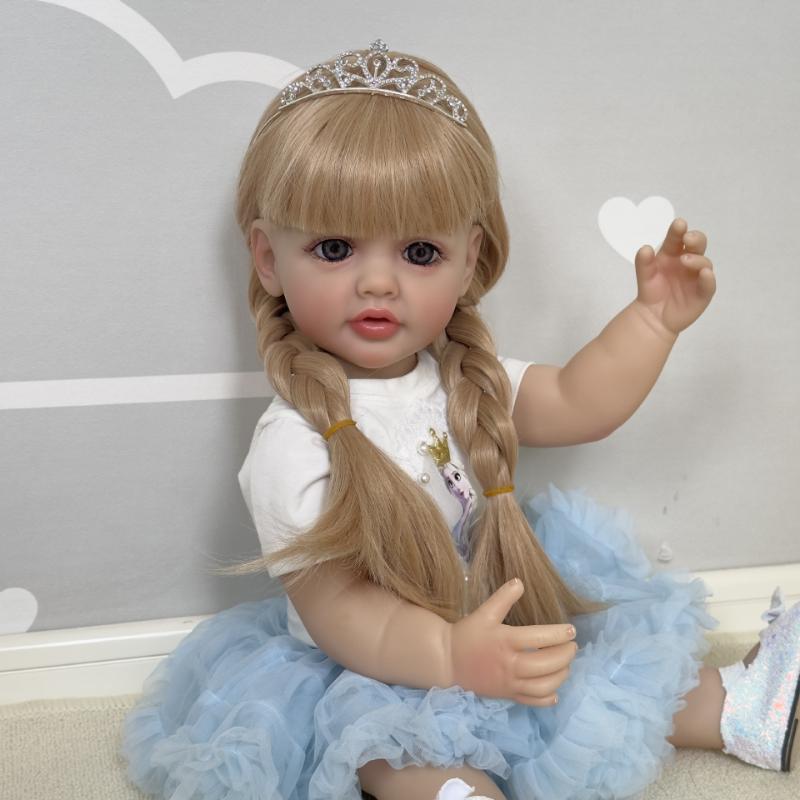 Живая кукла-реборн Betty 22'' 55 см, полностью виниловое тело, новорожденные куклы для девочек, реалистичная кукла-реборн принцесса Снежка Bebe Boneca, подарки на день рождения детям