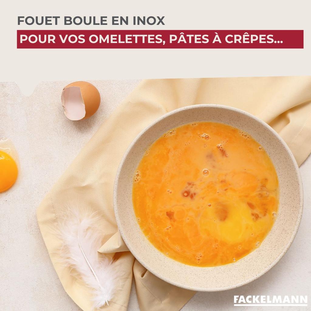 Kitchen and Pastry Whisk In Stainless Steel with Ball 26.5 Cm Fackelmann Ovale Limited Edition Ref.