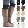 5 Pairs Winter Warm Boot Cuffs for Women, Crochet Knitted Boot Socks