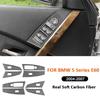 Панель кнопок стеклоподъемника из углеродного волокна, наклейка для декора салона, аксессуары для BMW 5 серии E60 2004-2007
