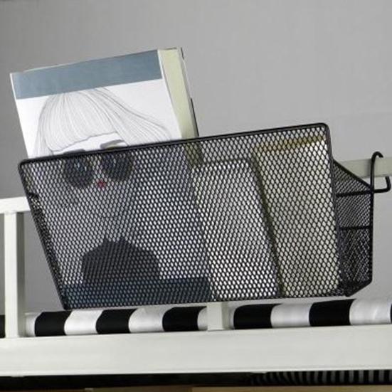 Металлическая сетка, прикроватная подвесная корзина для общежития, проволочная полка для книжного шкафа, двухъярусный органайзер