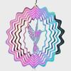 3D Color Hummingbird Mandala Wind Chime Pendant: Rotating Garden Hanging Decoration