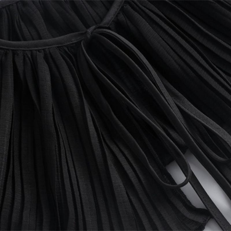 Black Chiffon Fake Collar Shawl for Women's Big Lapel Shirt Detachable Neck Ties Collars Shoulder Wraps Shawl Small Cape