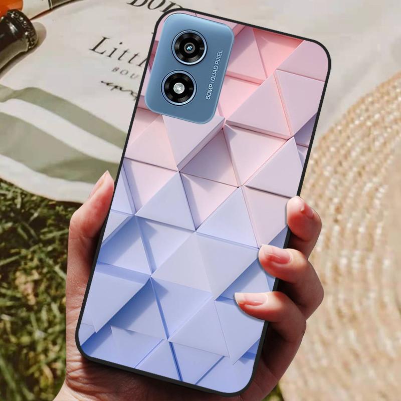 Чехол для Motorola Moto G Play 2024, мягкая задняя крышка из ТПУ-силикона для телефона Moto G Play Gen 3, защитный модный чехол, черный