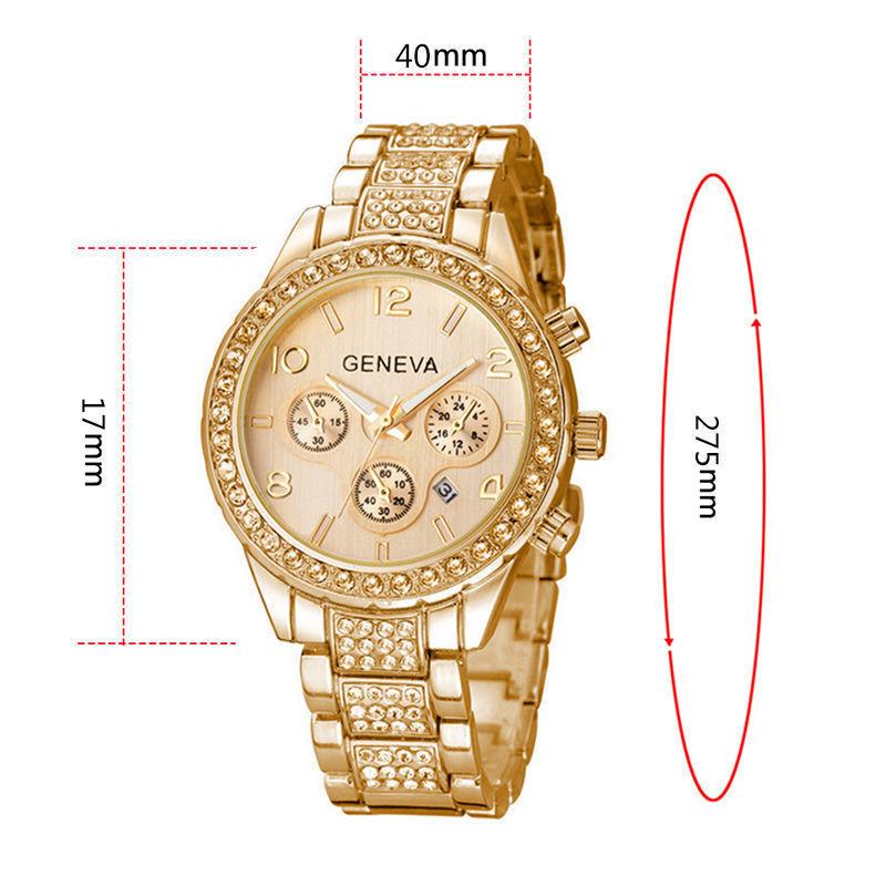 Элегантные новые женские аналоговые наручные часы из нержавеющей стали с кристаллами кварца, 2019 год, с вневременной привлекательностью