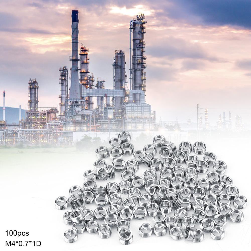100шт M4 Нержавеющая сталь SS304 Витые вставки со спиральной резьбой