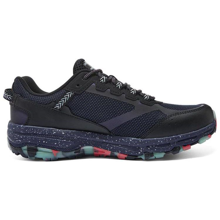Skechers Go Run Trail Night Eagle Удобные Универсальные Амортизация Дышащие Низкие Повседневные Беговые Кроссовки Мужские Кроссовки Черный 220780C-BKMT