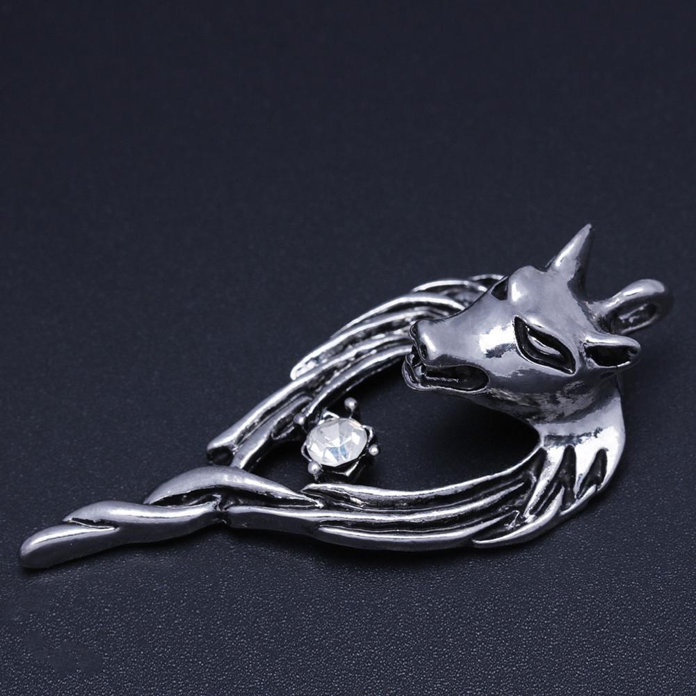 Ожерелье BLULANS, чудесный тотем волка в стиле панк, мужское ожерелье из титановой стали, подвеска со стразами, женский подарок