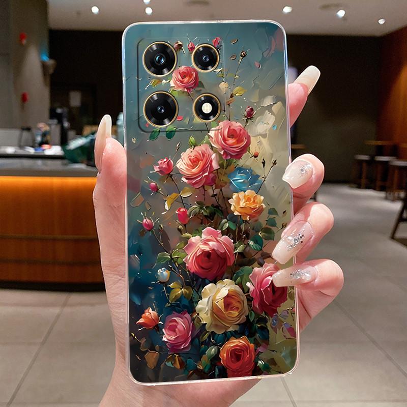 Чехлы для Infinix Note 30 Pro Чехол-бампер с цветочным рисунком для Note 30 VIP Для Infinix Note 30 5G X6711 Note30 4G Мягкий силиконовый ТПУ чехол