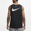 Nike Мужские майки Черные с круглым вырезом Умеренный прямой крой CQ5294-010