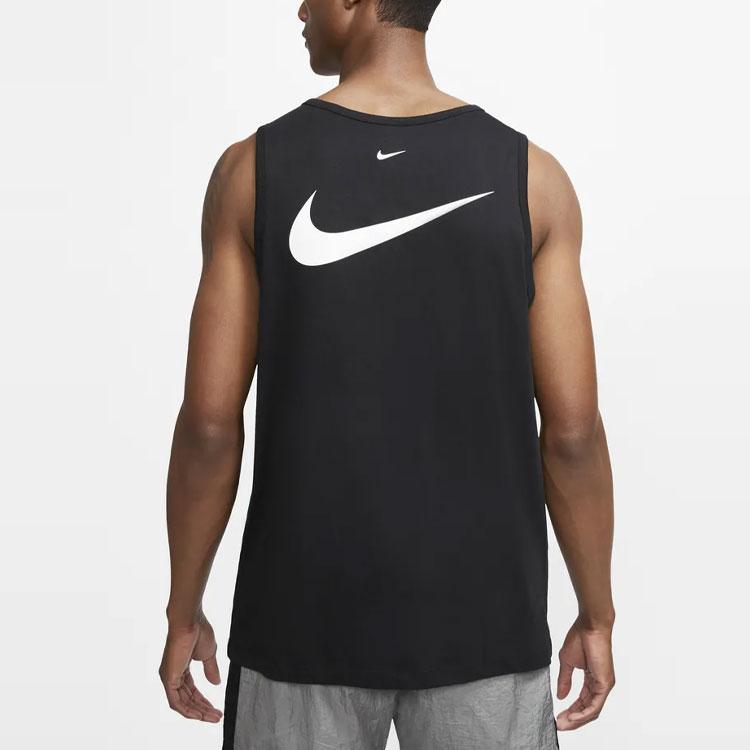Nike Мужские майки Черные с круглым вырезом Умеренный прямой крой CQ5294-010
