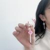 Серьги-леденцы Macaron, зеленые, в форме сердца с крючками и иголками