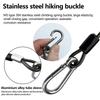 Lockable Climbing Buckle Rope Safety Rope Retention Fishing Rope Fishing Coiled Lanyard  Outdoor