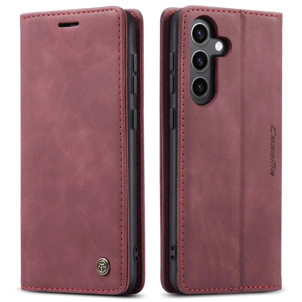 Кожаный чехол-книжка для Samsung Galaxy S25 S26 Ultra S24 Ultra S23 FE S22 S21 S20 Plus A17 A16 A36 A56 A15 A55 A35 Обложка-кошелек