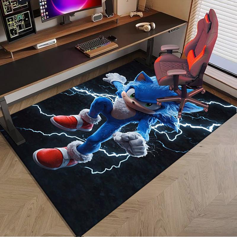 hedgehog Speed Lightning Leap Carpet, Chair Rug,Rug for Office Bedroom living rooms, Doormat decor Fan Gift Christmas Gift