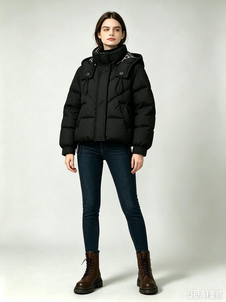 Popular year new women's clothing hooded down cotton-padded clothing thickened winter loose jacket short cotton-padded jacket