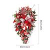 Christmas Teardrop Swag Wreath Candy Cane Christmas Decorations Snowflake Christmas Hanging Decoration for Front Door Window Fireplace