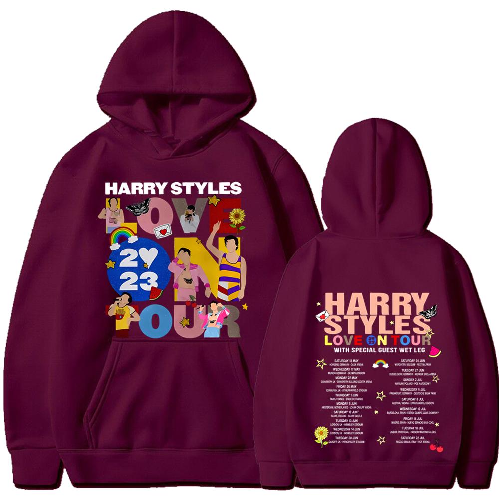 Новая толстовка с капюшоном для концерта «Love on Tour» в стиле Харадзюку, большие толстовки в стиле хип-хоп, одежда унисекс, одежда Y2k, толстовки с капюшоном и длинными рукавами, уличная одежда