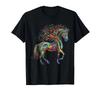 Horse Artwork Tree Colourful Animal Horse T-Shirt