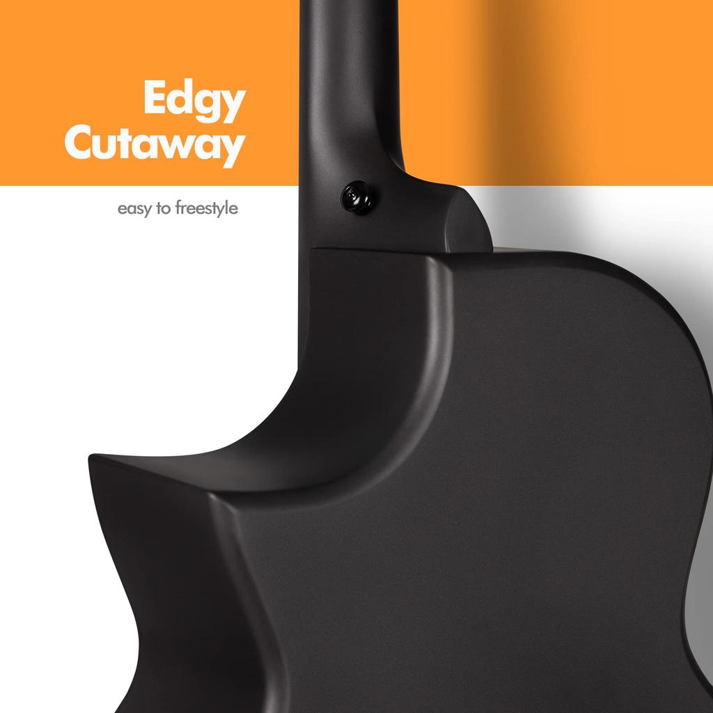 Гитара Enya X4 Pro с жестким кейсом AcousticPlus из углеволокна и кожаным ремнем 41" Акустическая/Электроакустический звукосниматель,