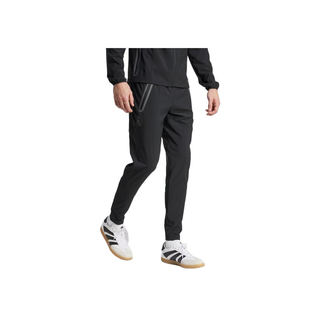 adidas Однотонные повседневные брюки средней посадки на резинке для мужчин, низ, черный JW4936