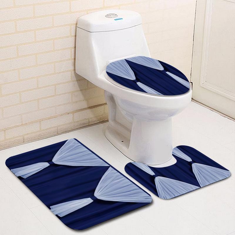 Водонепроницаемая занавеска для душа с 12 крючками, чехлы для унитазов, сиденья, коврики для ванной для ванной комнаты, нескользящий коврик, ковер, занавеска для окон
