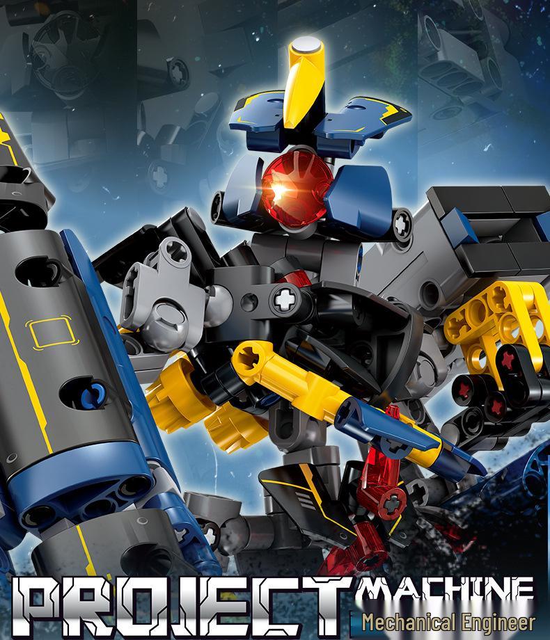 KaiZhi Трансформируемый Робот-Мех, Совместимый с LEGO, Строительные Блоки, Образовательная Игрушка