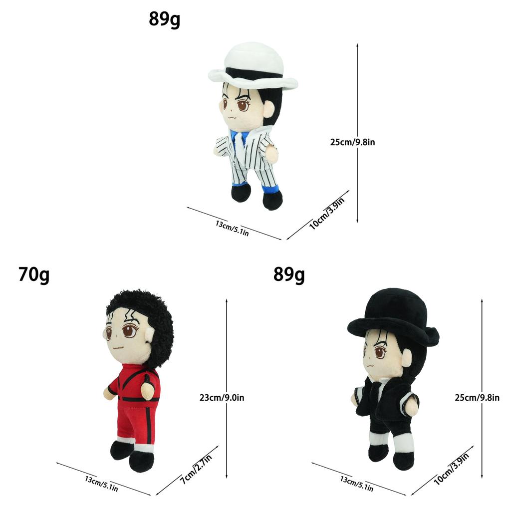 Michael Jackson Plush Toy With Pp Cotton Filling For Gift And Display
