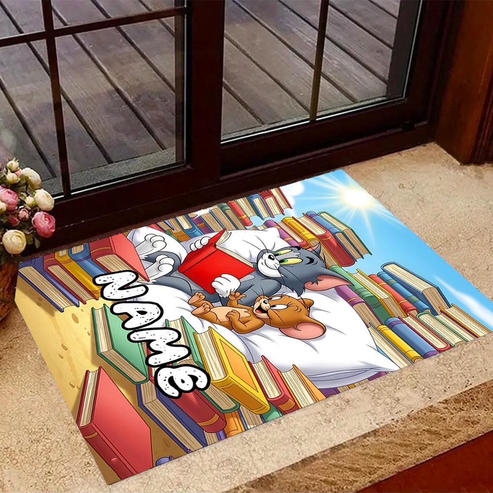 Looney Tweety Clouds Customize Your Name Area Rug Suitable for Game Room Outdoor Kitchen Balcony Anti-slip Rug Decorate Offices Wedding Party Gift