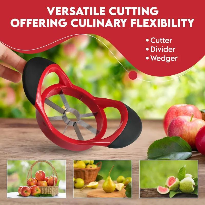 Stainless Steel Cut Apple To Core Slicer Household Large Plastic Handle Press Fruit To Seed Separator Creative Fruit Tools