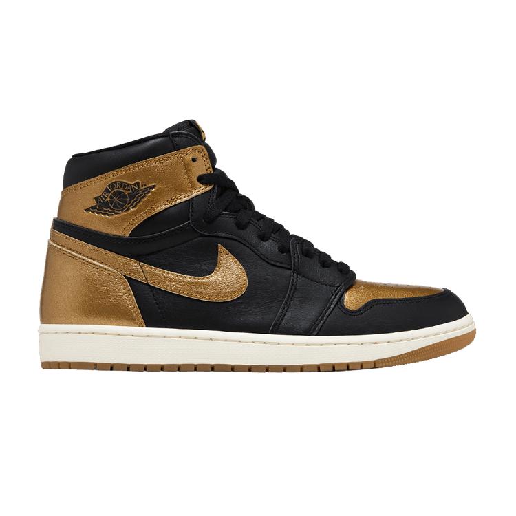 Jordan 1 Ретро High OG Черный Металлик Золотой