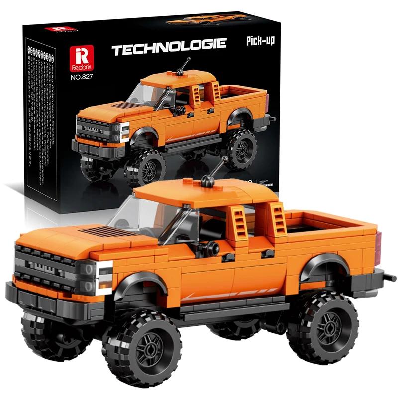 423PCS Pickup Truck Building Blocks City Freight Car Model Bricks Desktop Decoration Educational DIY Toys For Kids Holiday Gifts