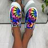 Fashion Women Flats 2024 Plus Size Fashion Graffiti Flat Shoes Women Low Cut Slip-on Casual Shoes Ladies Canvas Loafers Zapatillas Mujer