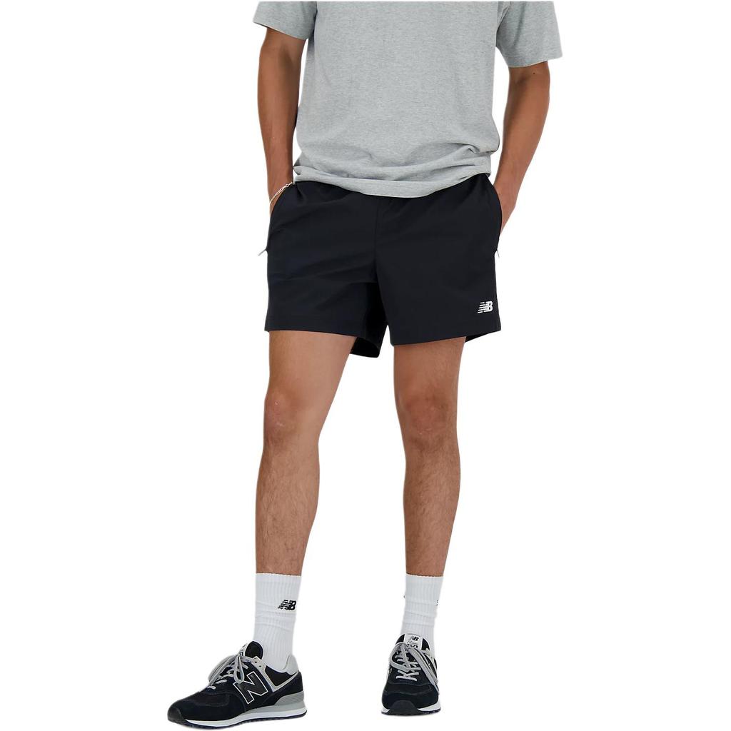 New Balance Спортивные эластичные тканые шорты 5' Повседневные шорты мужские Черные MS41517-BK