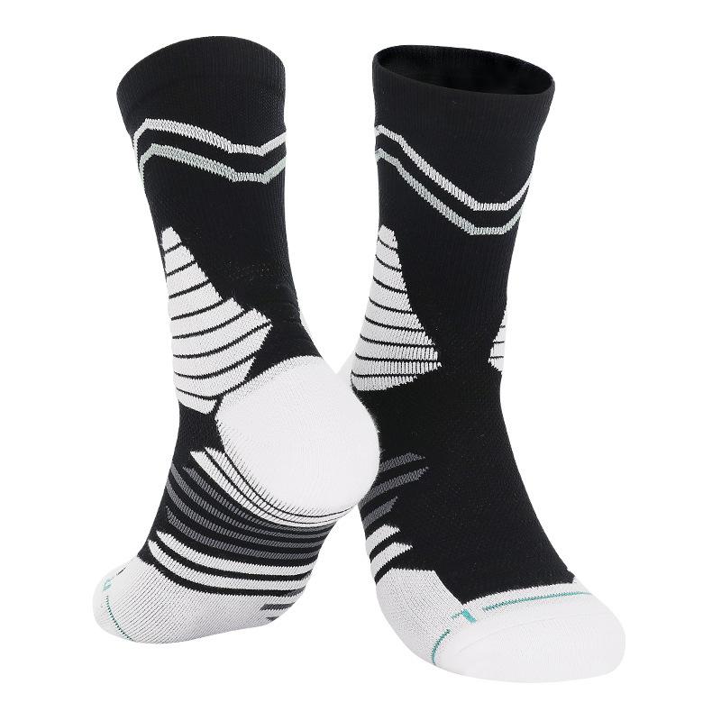 Basketball Socks Men'S Professional Thickened Towel Bottom Non-Slip Sweat-Absorbing Medium Tube Socks Elite Socks High-Top Sports Socks