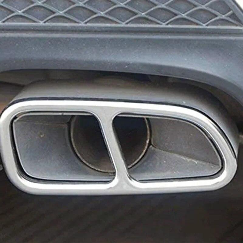 Для Mercedes Benz CLA C117 2013-2016 Нержавеющая сталь автомобильный декор для хвостового горла рамка накладка на выхлопную трубу автомобильные аксессуары