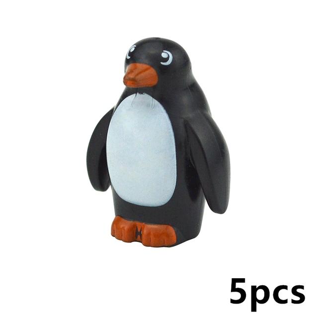 MOC Город Животные Строительные Блоки Фигурки Коза Овца Орел Сова Панда Попугай Чайка Пингвин Зоопарк Рам Аксессуары Кирпичики Игрушка Подарок