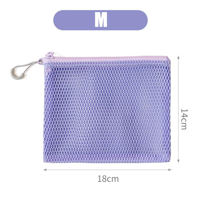 Цветная сетчатая сумка для хранения с двойной молнией, двухслойный портативный кошелек для монет, квадратный сетчатый кошелек для монет, дорожный органайзер, сумка для переноски