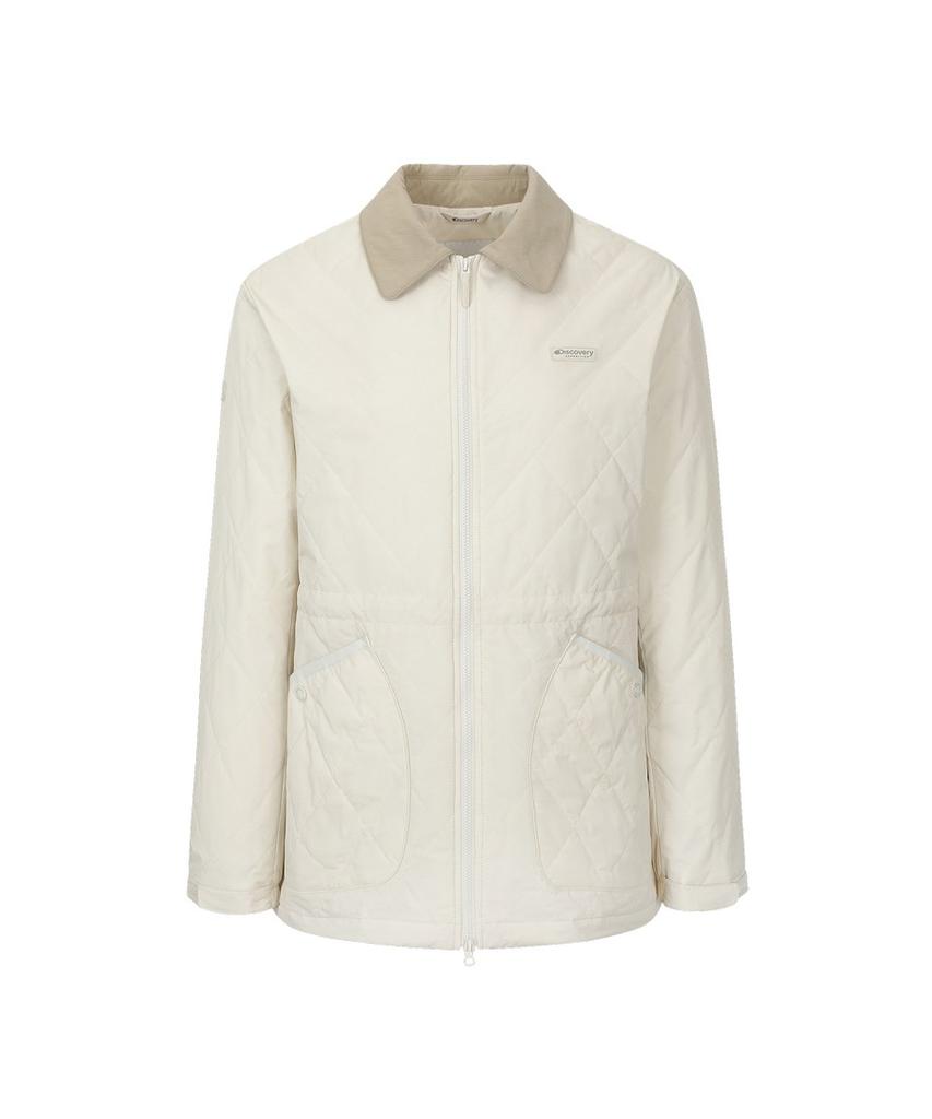 Discovery Expedition Women'S Collared Quilted Mid-Padded Jacket (D/Ivory)