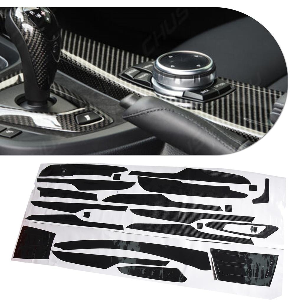 For BMW F15 2014-2018 Interior Stickers Carbon Fiber Modern Style For Right-hand Drive 1Set 5D Car Interior Trim