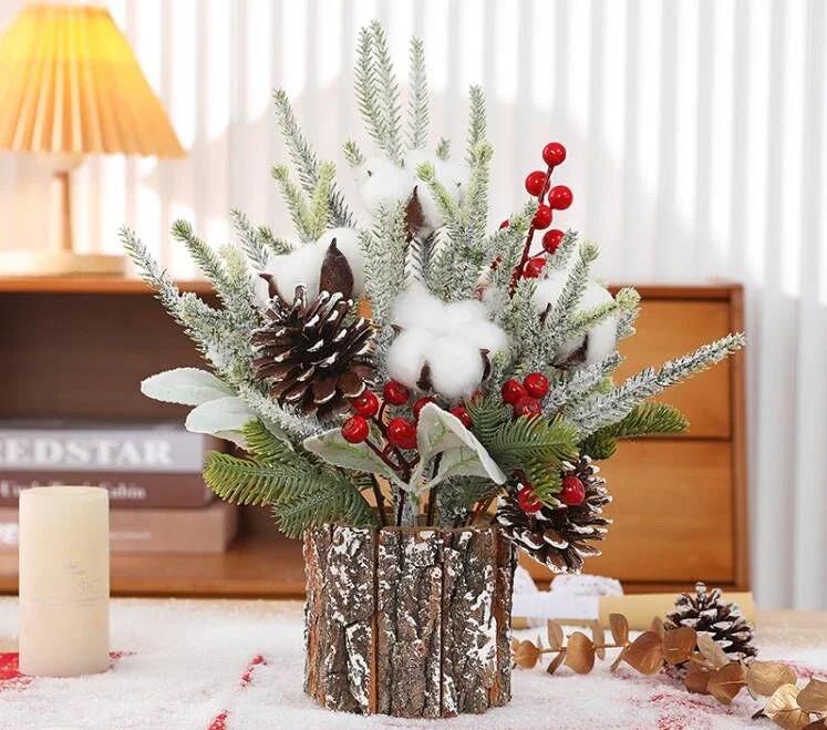 Рождественские украшения Маленькая елка 30 см Декоративные украшения Цветочная композиция Украшение стола